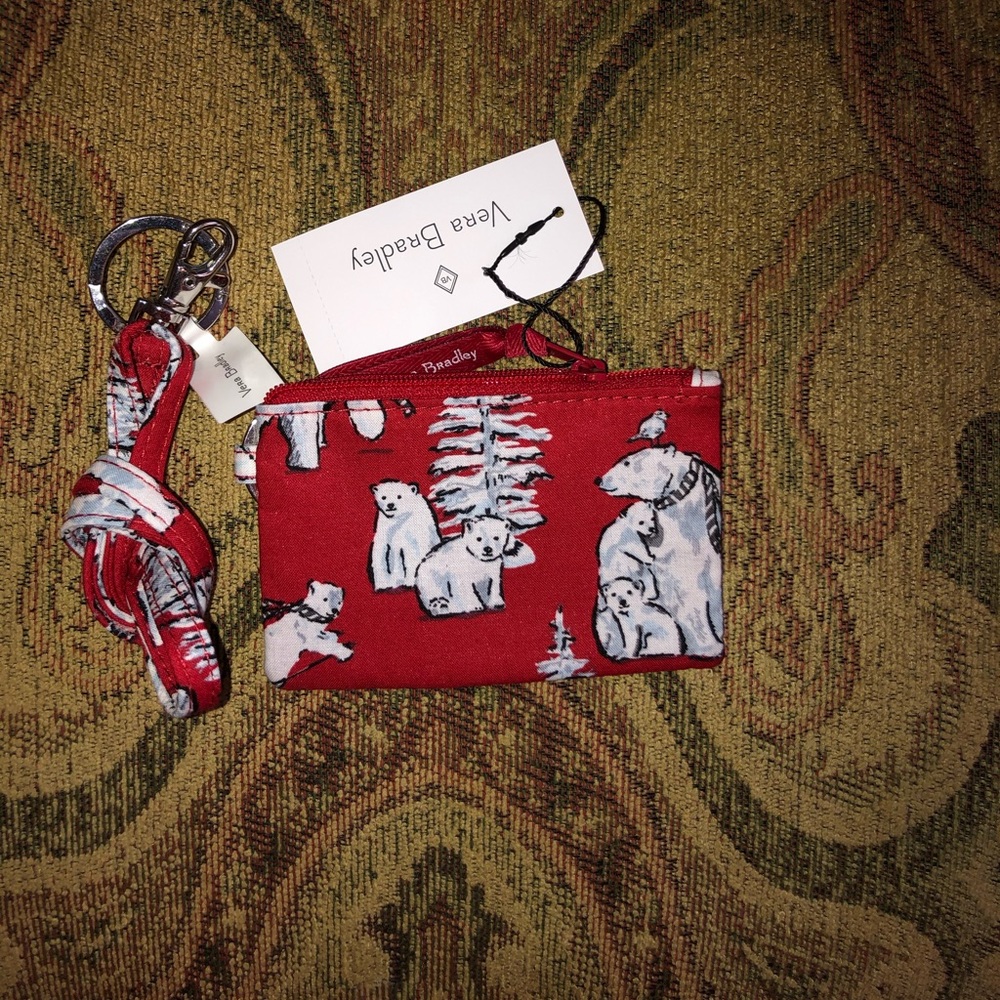 Vera Bradley Zip ID case and lanyard